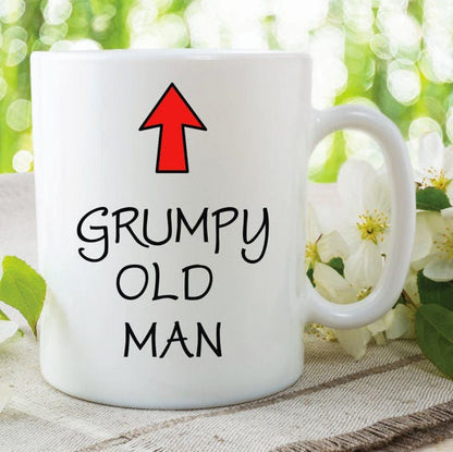GRUMPY OLD MAN Coffee Mug, Printed Tea Cup, Funny Man Mugs, Office Coffee Cup, White Ceramic Mug