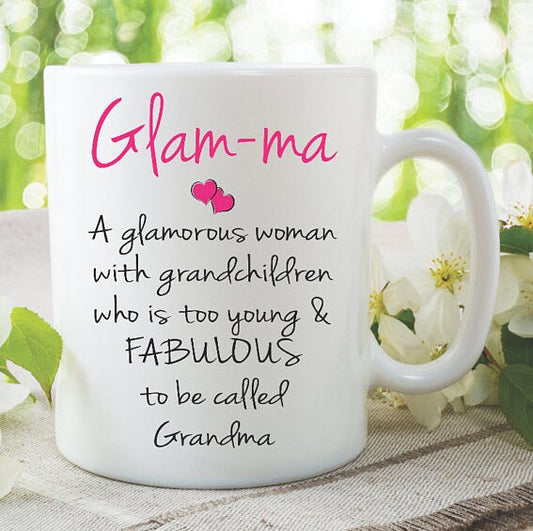 GRANDMA COFFEE MUG, Funny Grandma Mug, Printed Tea Cup, Cute Family Gifts, Fabulous Tea Mug, Mug For Grandma