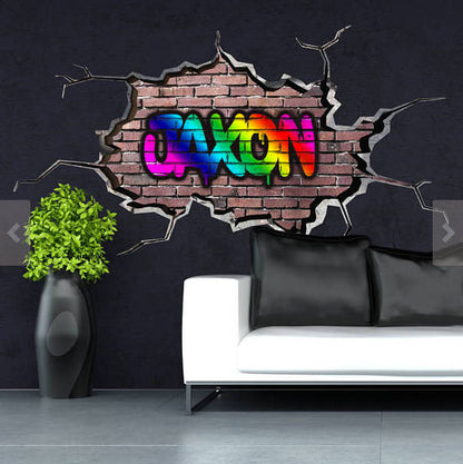 GRAFFITI WALL DECOR: Custom Art Decal, Personalized Name Wall Sticker, Urban Wall Decal, Perfect Gift for Kids, Unique Custom Name Design
