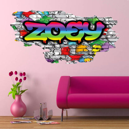 Graffiti Wall Decor - Custom Art Decal - Personalized Name Wall Decal - Unique Graffiti Wall Art - Kid's Gift - Custom Name Wall Sticker