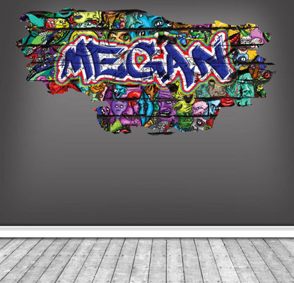 Graffiti Wall Decor - Personalized Name Decal - Custom Art Sticker - Kids' Room Decor - Unique Graffiti Wall Art, Personalized Birthday Gift