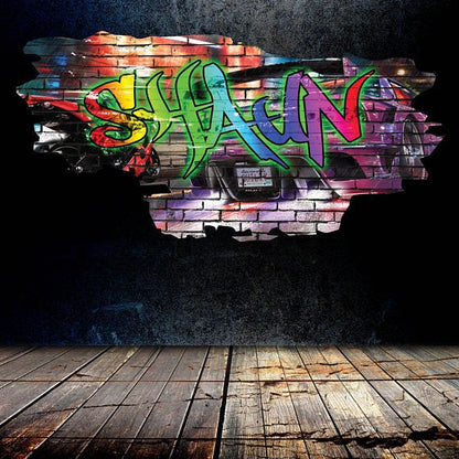 GRAFFITI NAME DECAL, Wall Decor, Personalized Wall Decal, Graffiti Wall Art, Custom Wall Sticker, Gift For Kids, Graffiti Sticker
