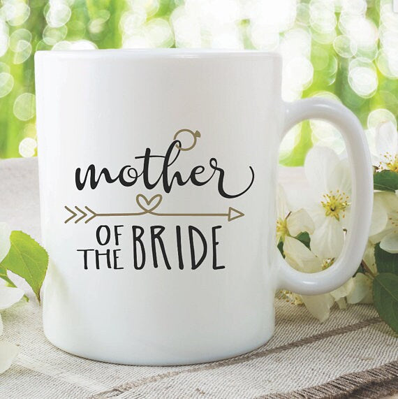 Mother Of The Bride Coffee Mug, Bride Coffee Cup, Coffee Lover Gift, Ceramic Coffee Mug, Wedding Gift, Novelty Coffee Mug, Unique Tea Cup