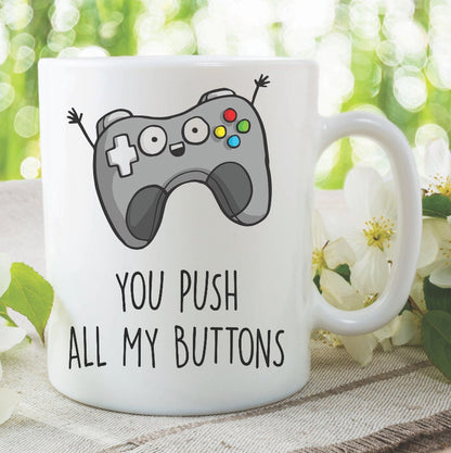 GAMING COFFEE MUG, Funny Gamer Gifts, Gamer Controller Mug, Xbox Mug, Modern Tea Cup, Husband Valentine Gift