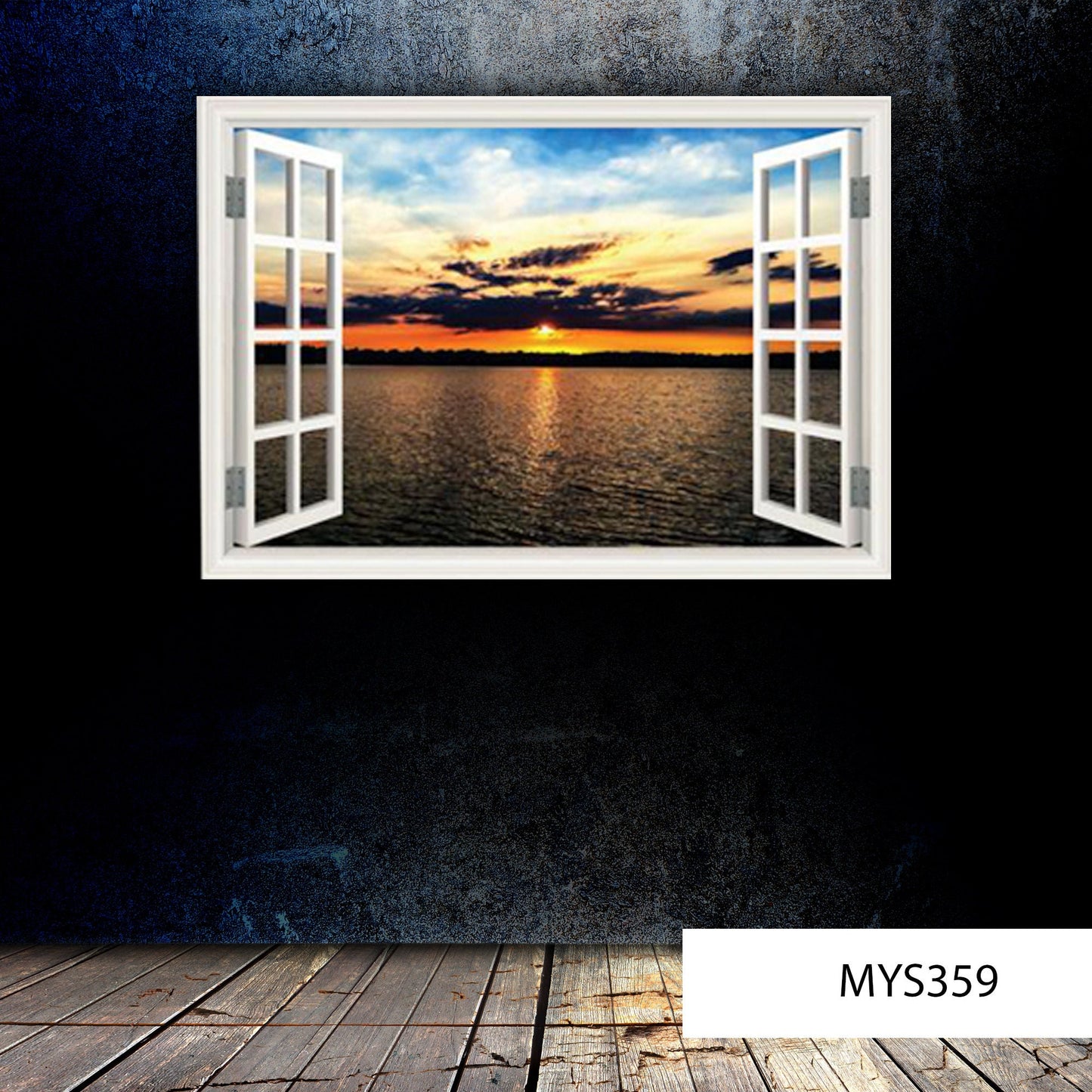 OCEAN WINDOW DECAL, Sunset Wall Mural, Sea Sunset Decal, Paradise Sea Mural, Sunset Room Décor, Nature Window Decal