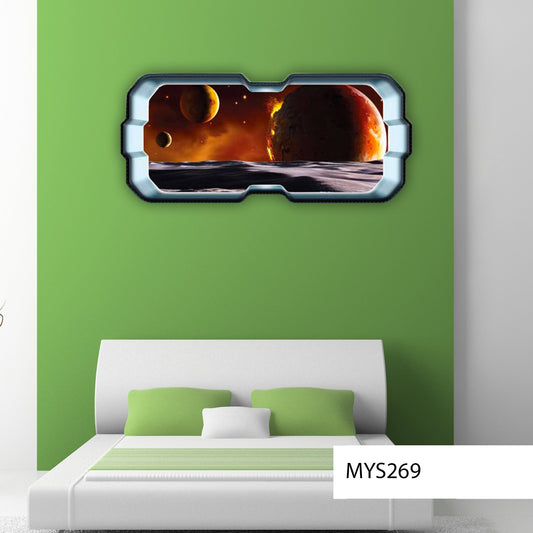 PLANET WALL STICKERS, Galaxy Vinyl Decal, Space Wall Sticker, Adhesive Stickers, New House Gift, Removable Wall Decal