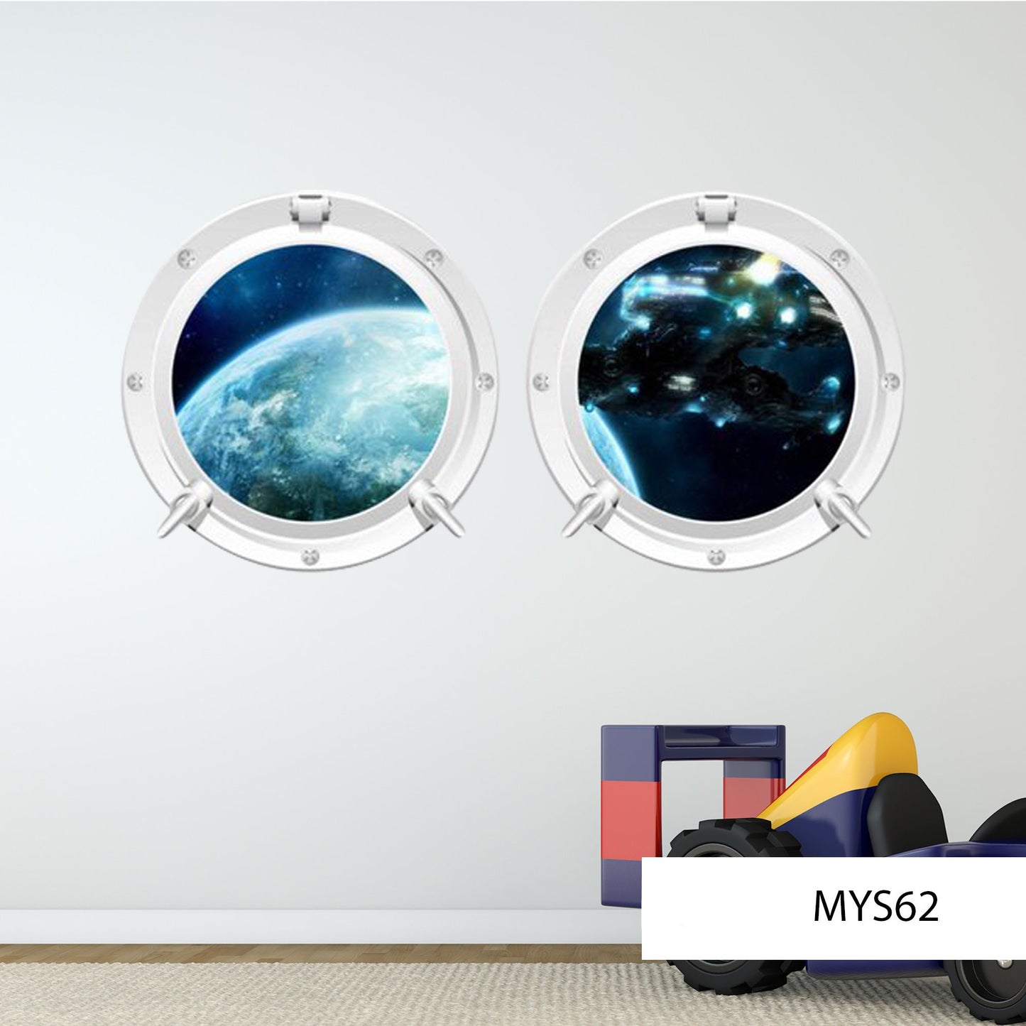 Galactic Room Art, Astronaut Theme Decor, Shuttle Design Vinyl, Space Travel Adhesive, Cosmonaut Wall Decal, Rocketship Mural