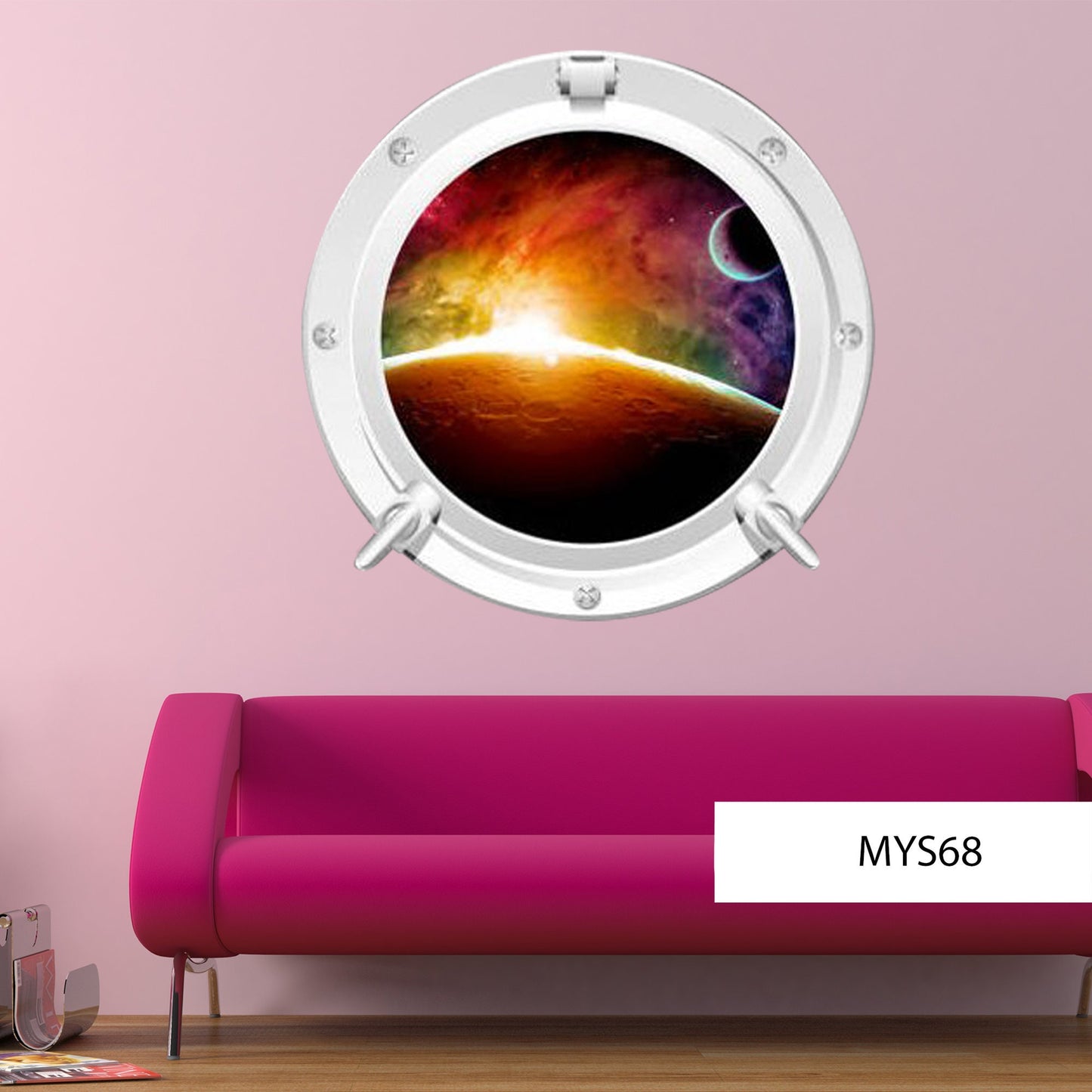 Stellar Mural Art, Celestial Room Decor, Outer Space Vinyl, Universe Portal Sticker, Astro View Design, Nebula Wall Accent, Space Wall Decal