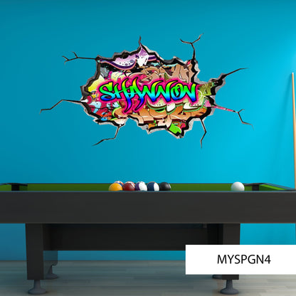 GRAFFITI WALL ART, Custom Art Decal, Personalized Name Wall Decal, Gift For Kids, Graffiti Wall Decal, Custom Name Sticker, Room Decor