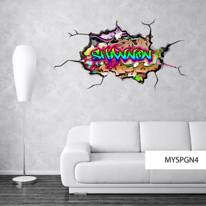 GRAFFITI WALL ART, Custom Art Decal, Personalized Name Wall Decal, Gift For Kids, Graffiti Wall Decal, Custom Name Sticker, Room Decor
