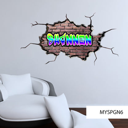 GRAFFITI WALL DECOR - Personalized Name Decal, My Sticky Art, Gift For Kids, Custom Name Wall Sticker, Unique Home Decor, Custom Art Gift