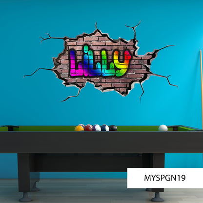 GRAFFITI WALL DECOR: Custom Art Decal, Personalized Name Wall Sticker, Urban Wall Decal, Perfect Gift for Kids, Unique Custom Name Design