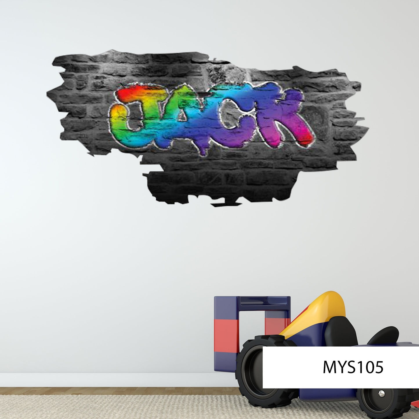 Custom Graffiti Name Wall Art Decal - Personalized Street Art Decor - Unique Urban Home Decoration - Removable Vinyl Sticker