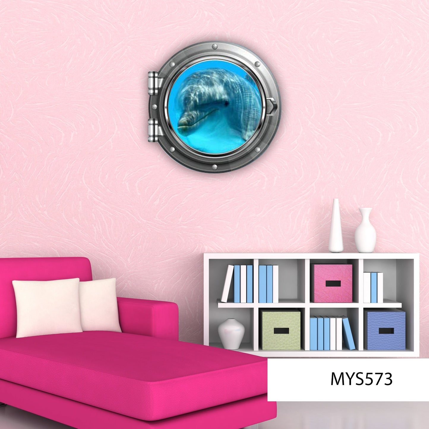 3D Wall Decor, Dolphin Wall Decal, Girls Bedroom Wall Art, Wall Graphic Sticker, Animal Wall Decal, Dolphin Decorations, Stickers for Home