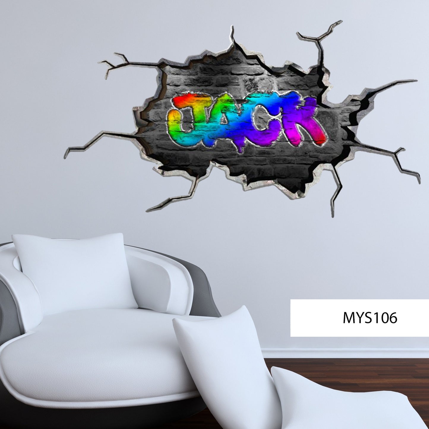 Personalized Graffiti Wall Art | Custom 3D Name Decal | Vinyl Art Decor Sticker | Removable Peel and Stick Room Decor | Wall Decal