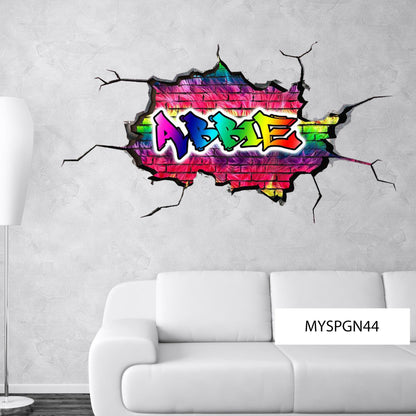 GRAFFITI WALL ART - Personalized Name Decal, Custom Art Sticker, Gift for Kids, Room Decor, Unique Custom Name Graffiti Design