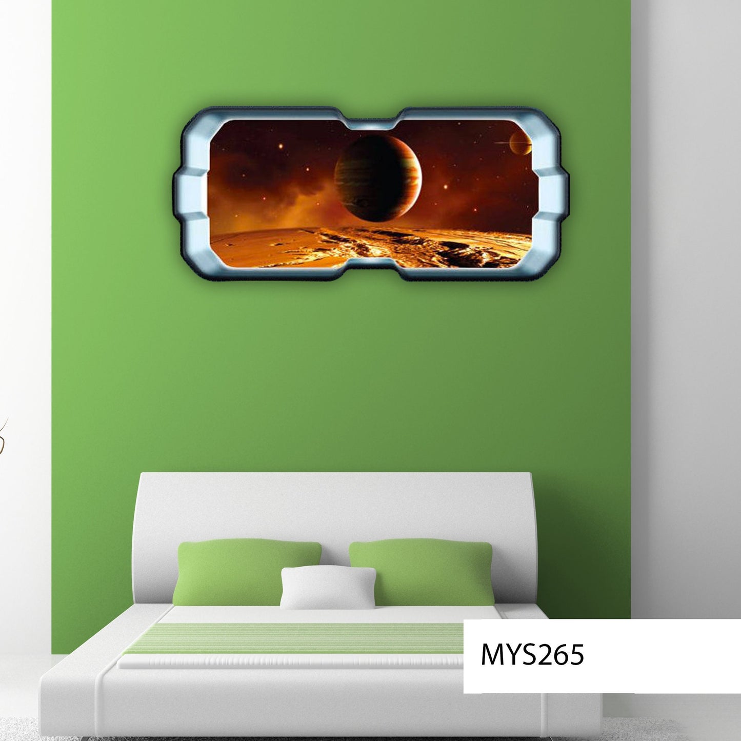 Planet Mars Wall Decal, Space Planet Sticker, Galaxy Planet Art Decor, Vinyl Wall Decals, Playroom Wall Mural, Peel and Stick Art