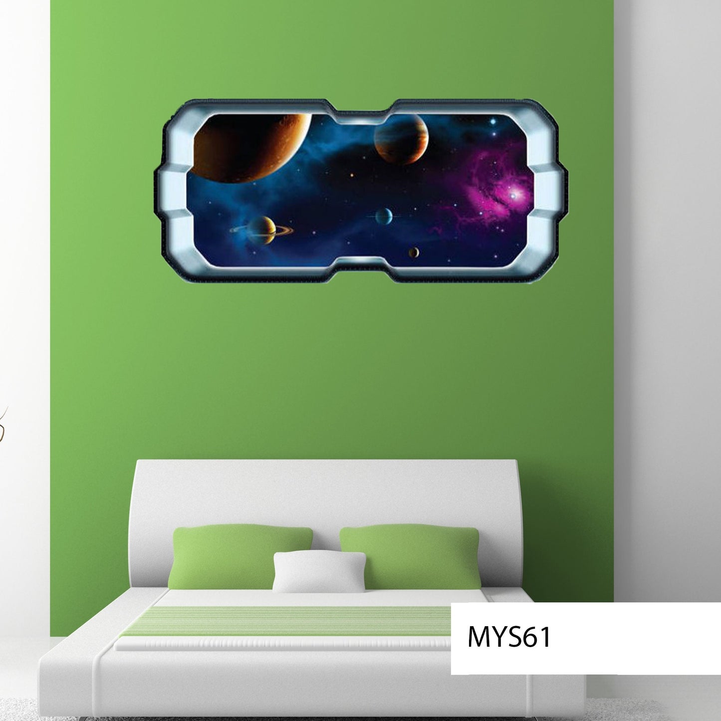 PLANET WALL STICKER, Planet Mars Sticker, Solar System Decal, Galaxy Illustration, Saturn Wall Decal, Realistic Vinyl Decal