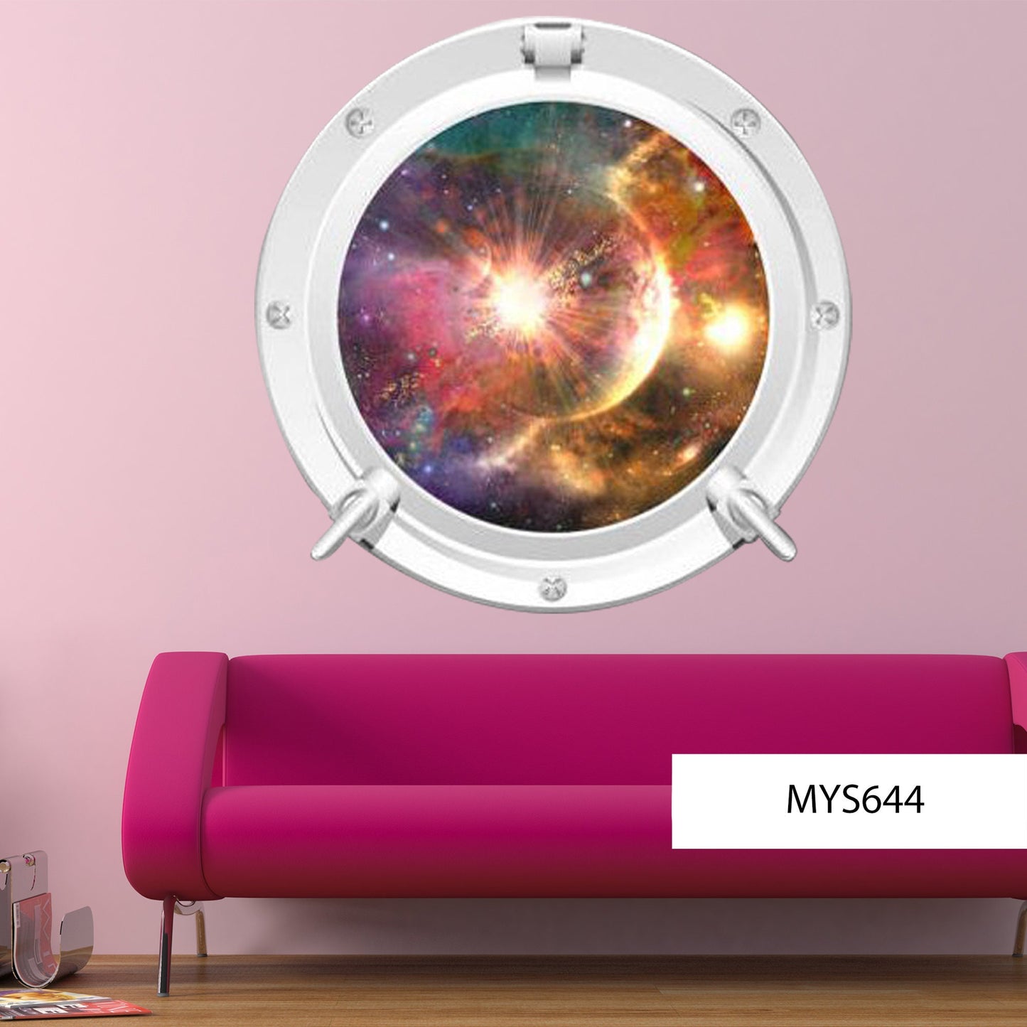 Space Theme Decor, Planet View Vinyl, Cosmic Room Accent, Celestial Design Wall Decal, Stellar Interior Touch, Universe Wall Adhesive