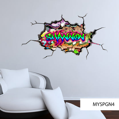 GRAFFITI WALL ART, Custom Art Decal, Personalized Name Wall Decal, Gift For Kids, Graffiti Wall Decal, Custom Name Sticker, Room Decor