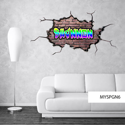 GRAFFITI WALL DECOR - Personalized Name Decal, My Sticky Art, Gift For Kids, Custom Name Wall Sticker, Unique Home Decor, Custom Art Gift