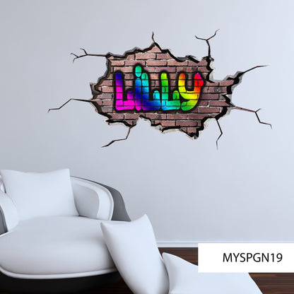 GRAFFITI WALL DECOR: Custom Art Decal, Personalized Name Wall Sticker, Urban Wall Decal, Perfect Gift for Kids, Unique Custom Name Design
