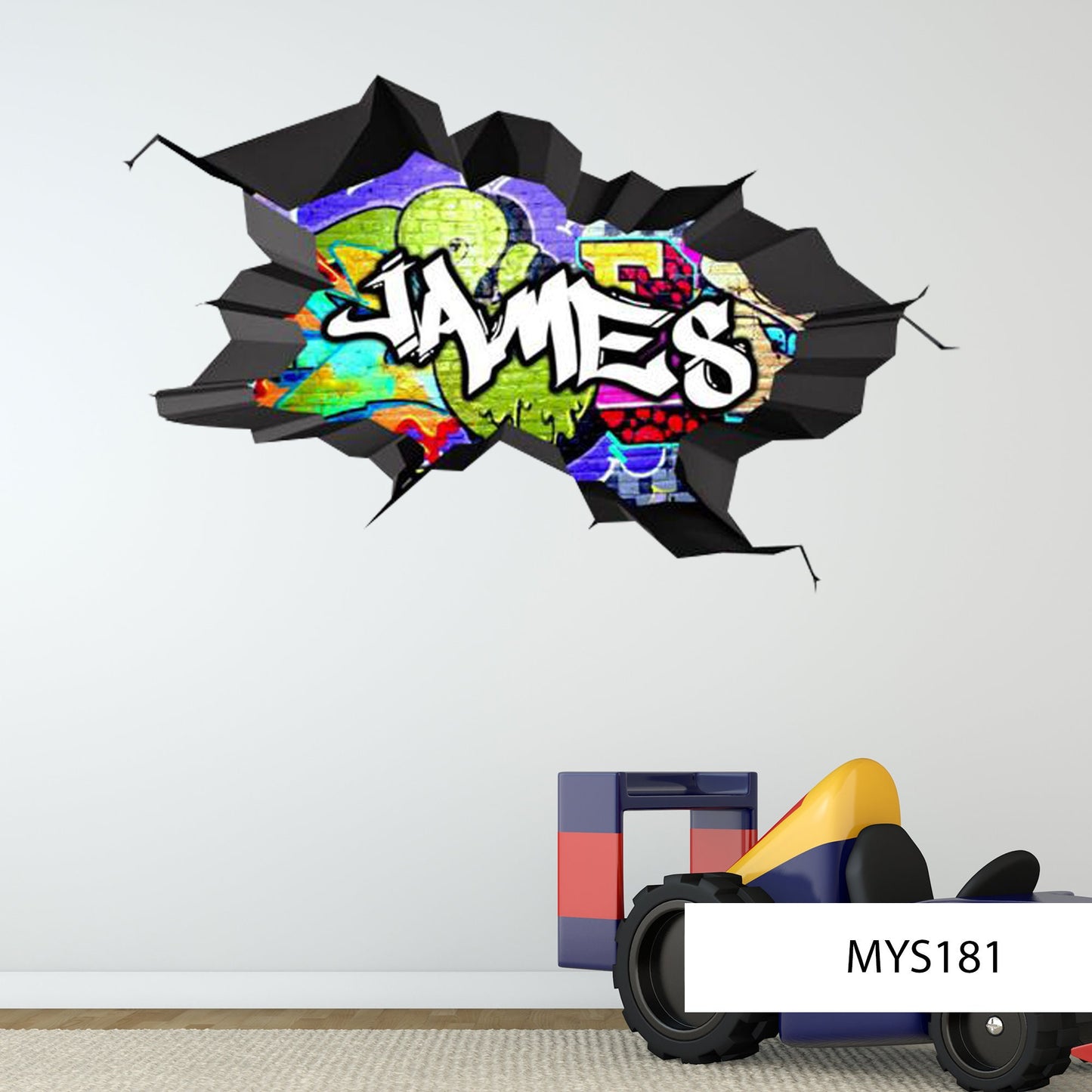 CUSTOM WALL MURAL, Graffiti Wall Decal, Vinyl Wall Stickers, Name Wall Decal, Home Decor Art, Personalized Sticker, Graffiti Wall Art