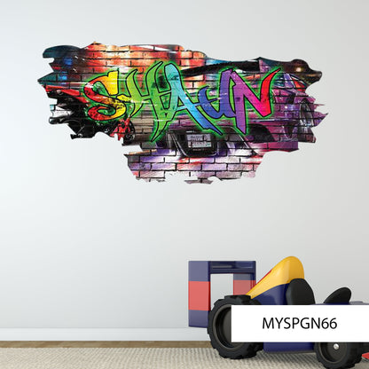 GRAFFITI NAME DECAL, Wall Decor, Personalized Wall Decal, Graffiti Wall Art, Custom Wall Sticker, Gift For Kids, Graffiti Sticker