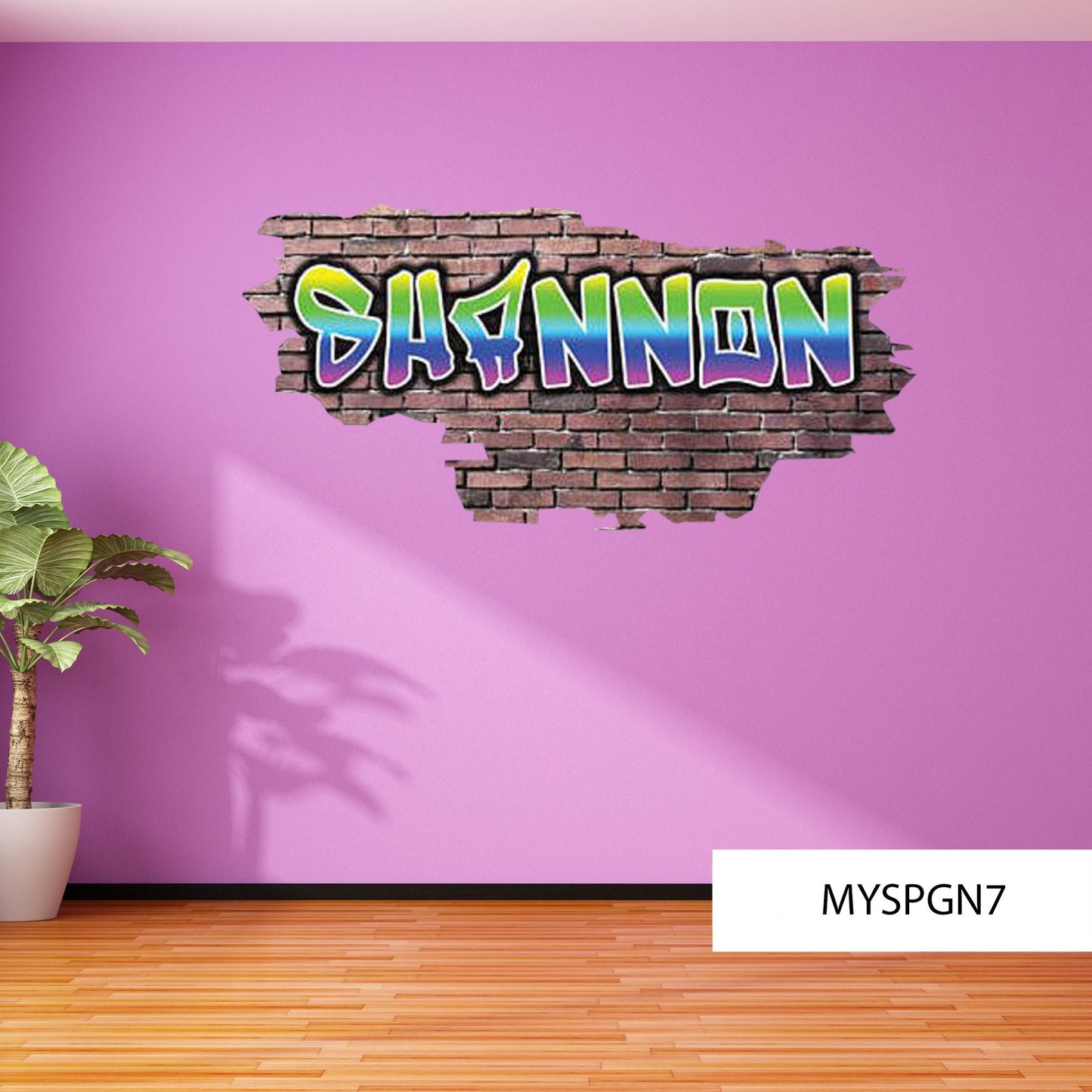 Graffiti Name Brick Wall Decal - Custom Name Art - Personalized Sticker - Boys' Room Decor - Unique Wall Accent - Custom Gift
