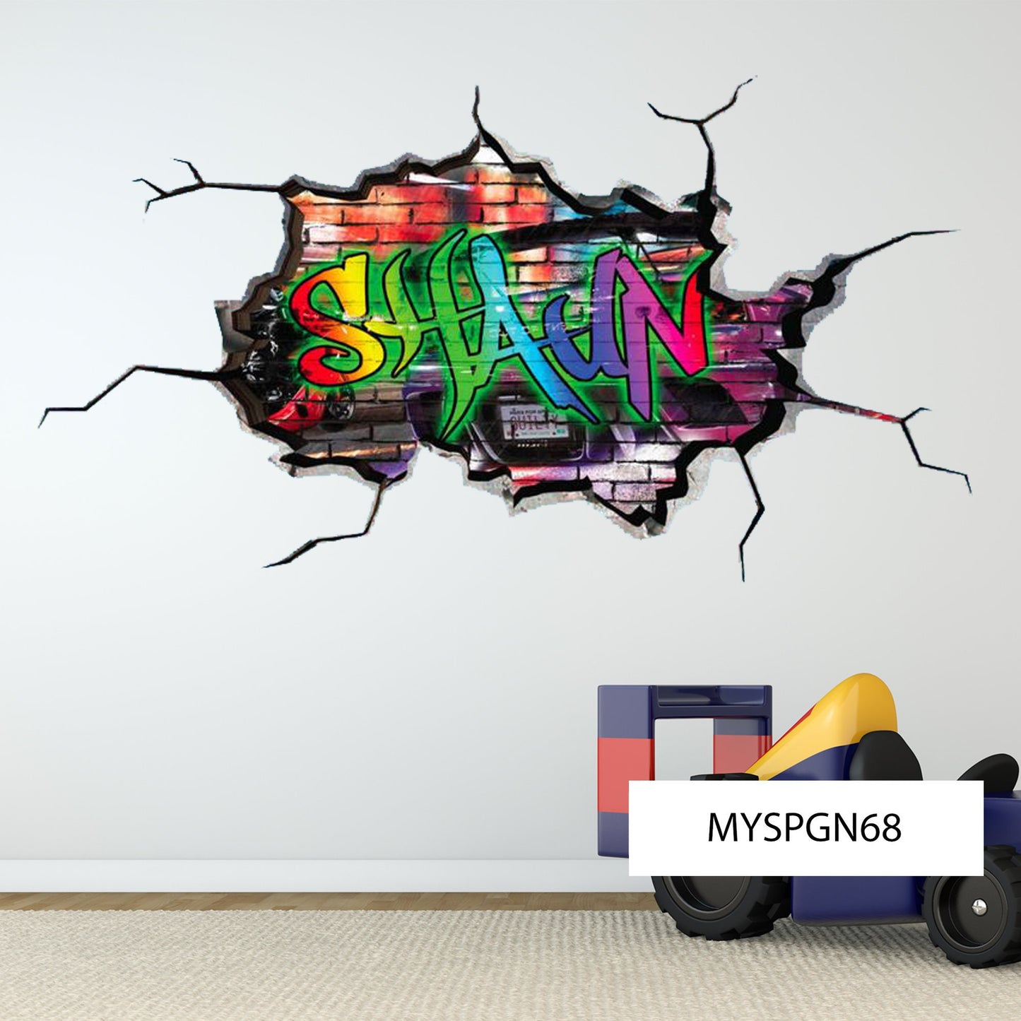 CUSTOM WALL ART, Graffiti Art Decal, Personalized Name Wall Decal, Gift for Kids, Graffiti Wall Decal, Custom Name Sticker, Room Decor