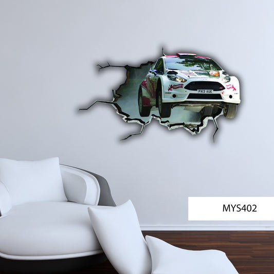CAR WALL STICKER, Galaxy Wall Mural, 3D Wall Decor, Wall Sticker Vinyl, Cracked Wall Decal, Deep Space Decal