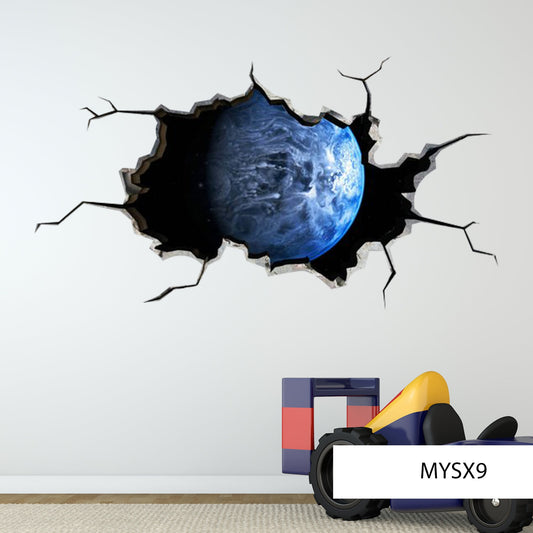 Earth Decor, Globe Wall Decal, Planet Earth Wall Mural, Removable Sticker, Peel and Stick Space Design, Kitchen Decor, Girls Room Wall Art