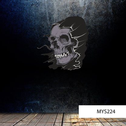 SKULL WALL STICKER, Halloween Wall Decal, Vinyl Skull Sticker, Skull Wall Decal, Large Wall Mural, Boys Room Sticker, Halloween Decor