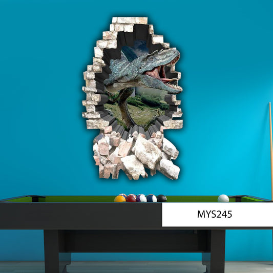 Dinosaur Wall Decal, Kids 3D Wall Mural, Dinosaur Wall Art, Dino Wall Sticker, Jurassic World Theme, Nursery Decoration, Vinyl Decal