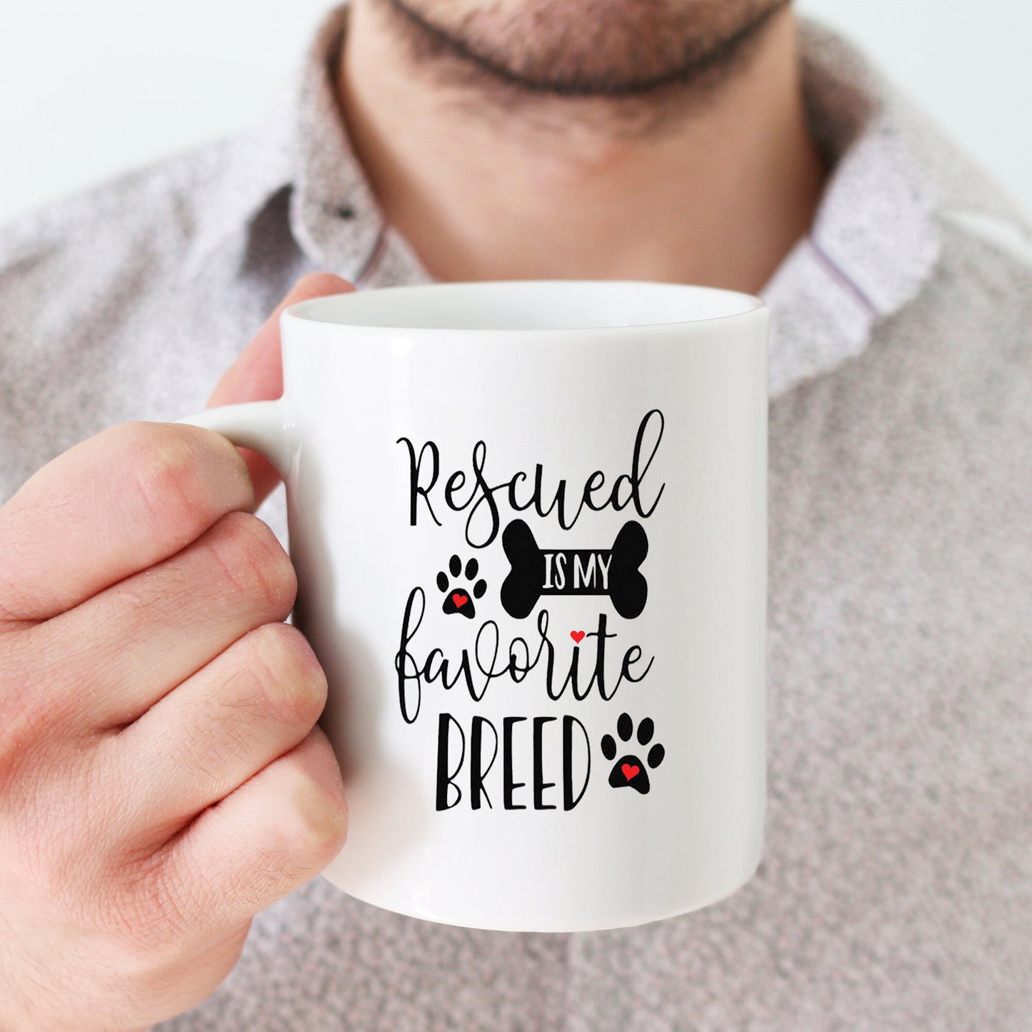 Rescue Coffee Mug, Dog Lover Coffee Mug, Funny Coffee Mug, Sarcastic Coffee Cup, Handmade Coffee Cup, Cute Coffee Mug, Tea Mug