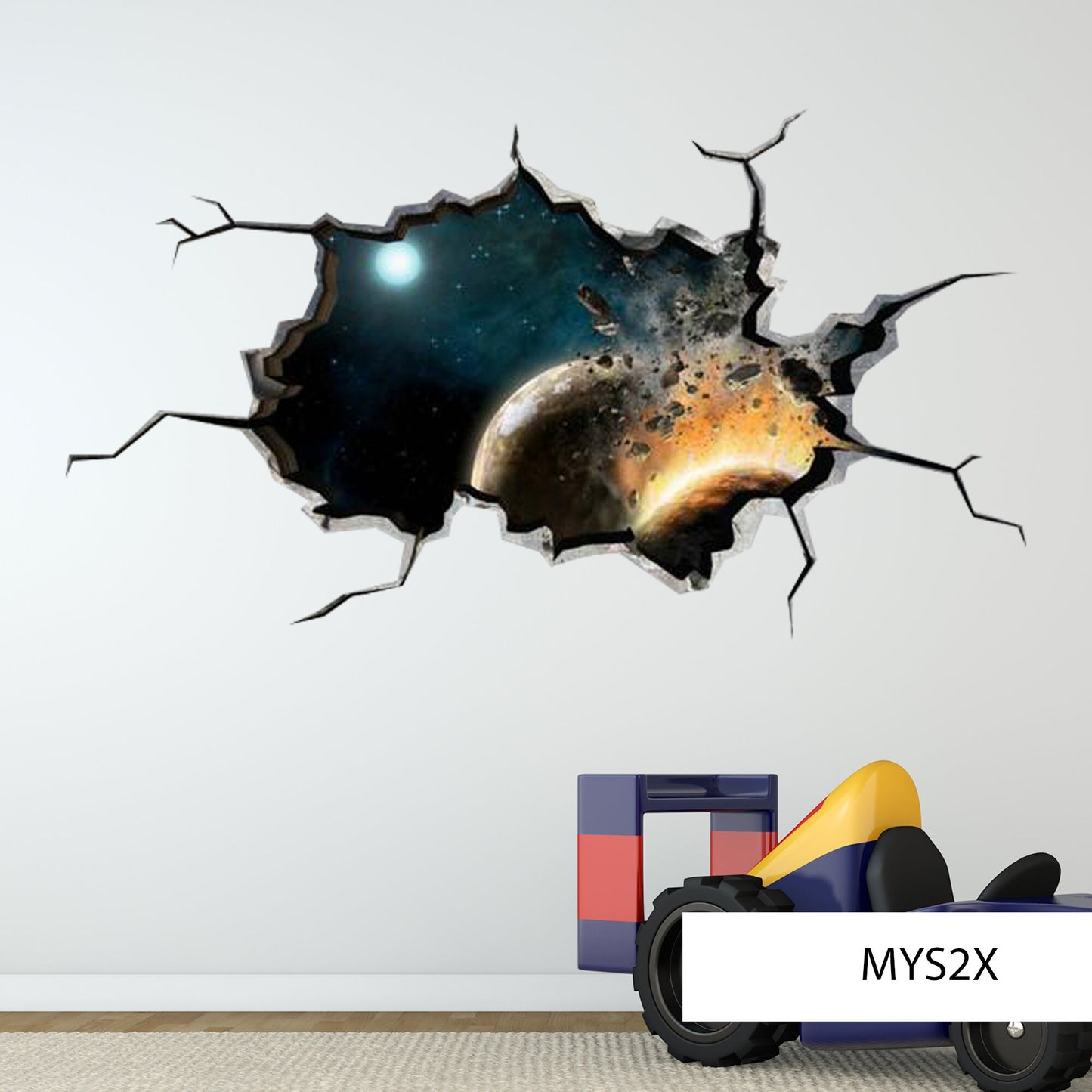 GALAXY VINYL DECAL, Space Wall Stickers, Planet Wall Stickers, Galaxy Planet Decal, Bedroom Wall Decal, Graphic Print Decal