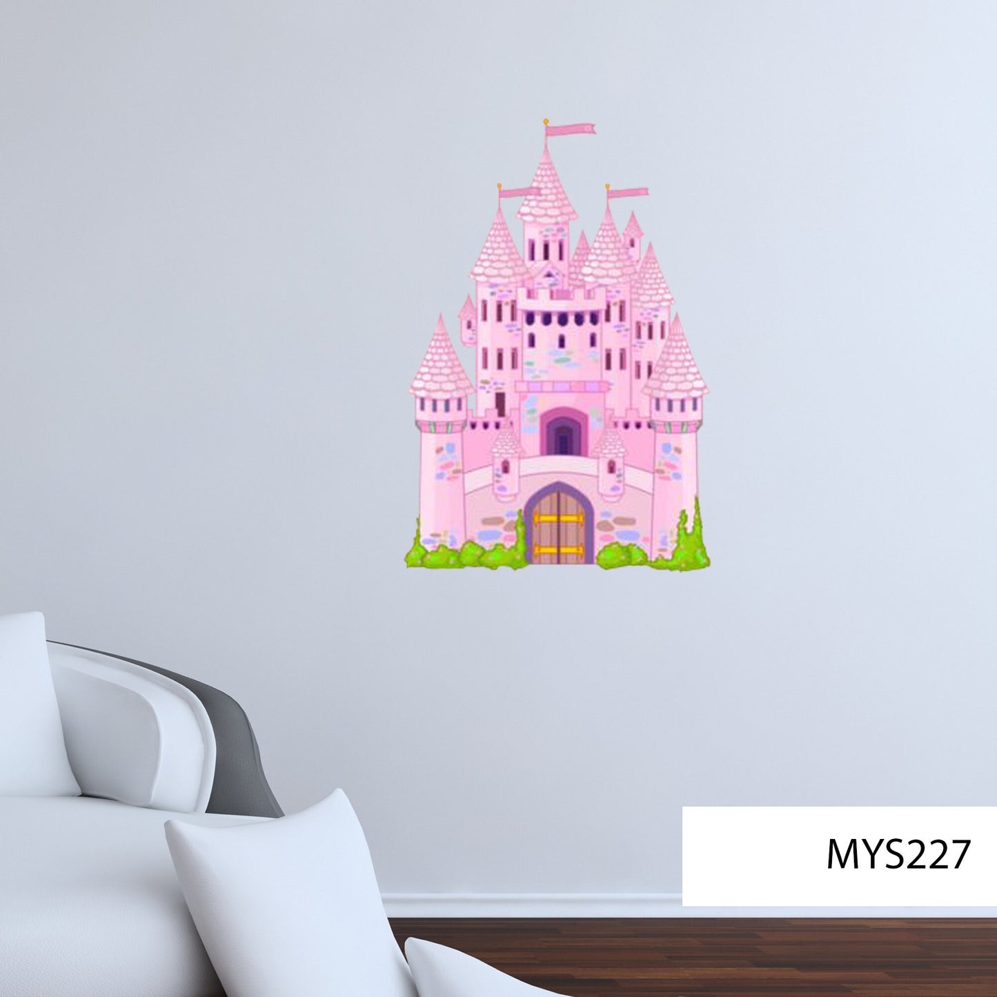 CASTLE WALL DECAL, Bedroom Wall Sticker, Vinyl Wall Sticker, Tale Castle Decal, Tale Castle Decal, Indoor Wall Decal