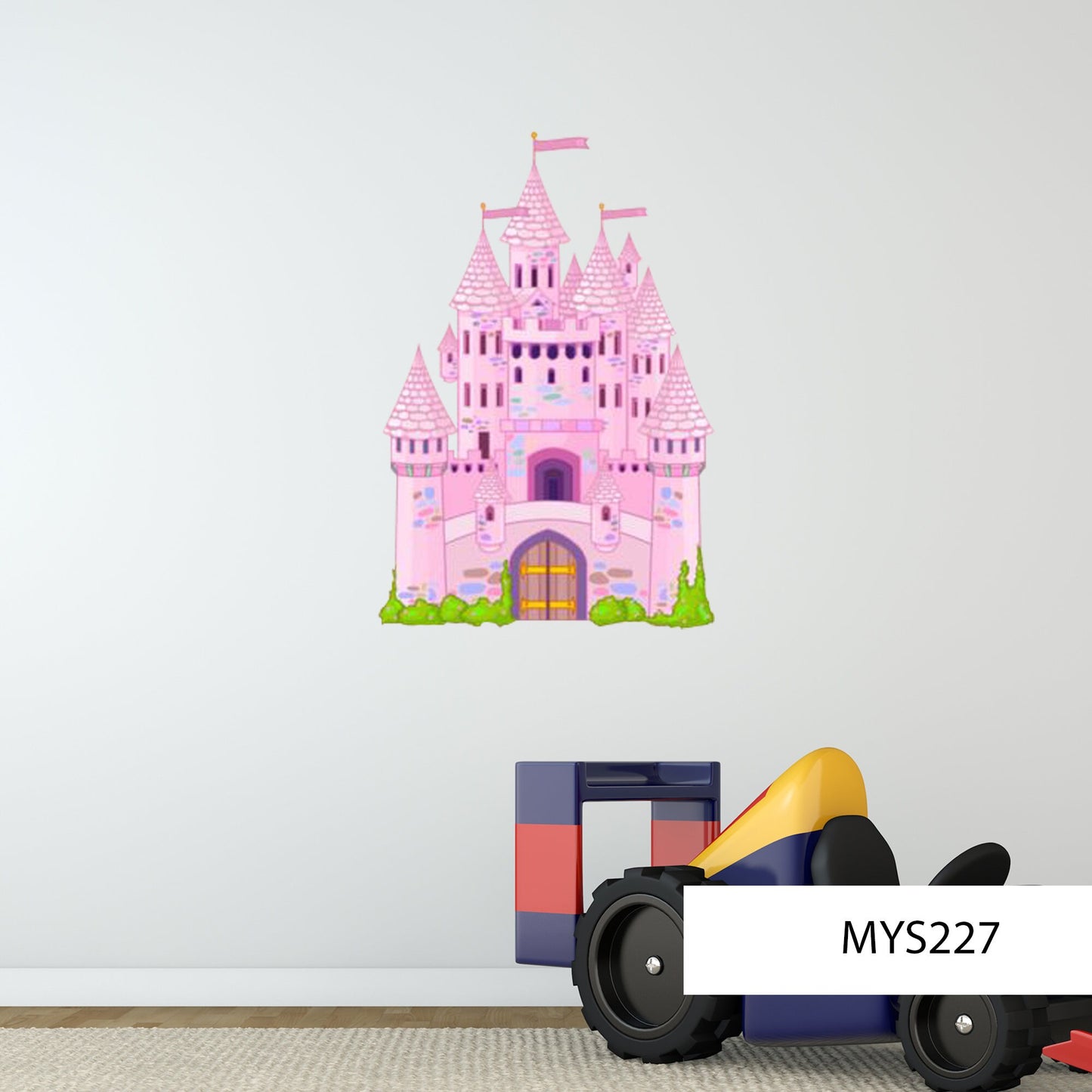 CASTLE WALL DECAL, Bedroom Wall Sticker, Vinyl Wall Sticker, Tale Castle Decal, Tale Castle Decal, Indoor Wall Decal