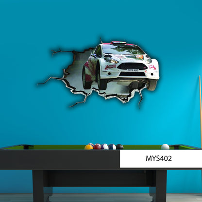 CAR WALL STICKER, Galaxy Wall Mural, 3D Wall Decor, Wall Sticker Vinyl, Cracked Wall Decal, Deep Space Decal