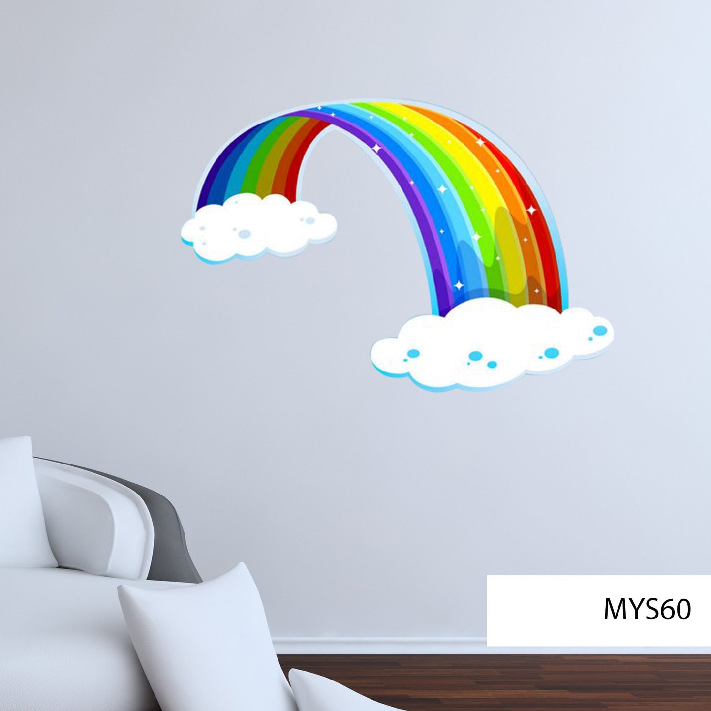 Rainbow Wall Decal, Rainbow Wall Decor, Baby Bedroom Decor, Rainbow Wall Art, Nursery Decal, Kids Room Decal, Rainbow Art Sticker