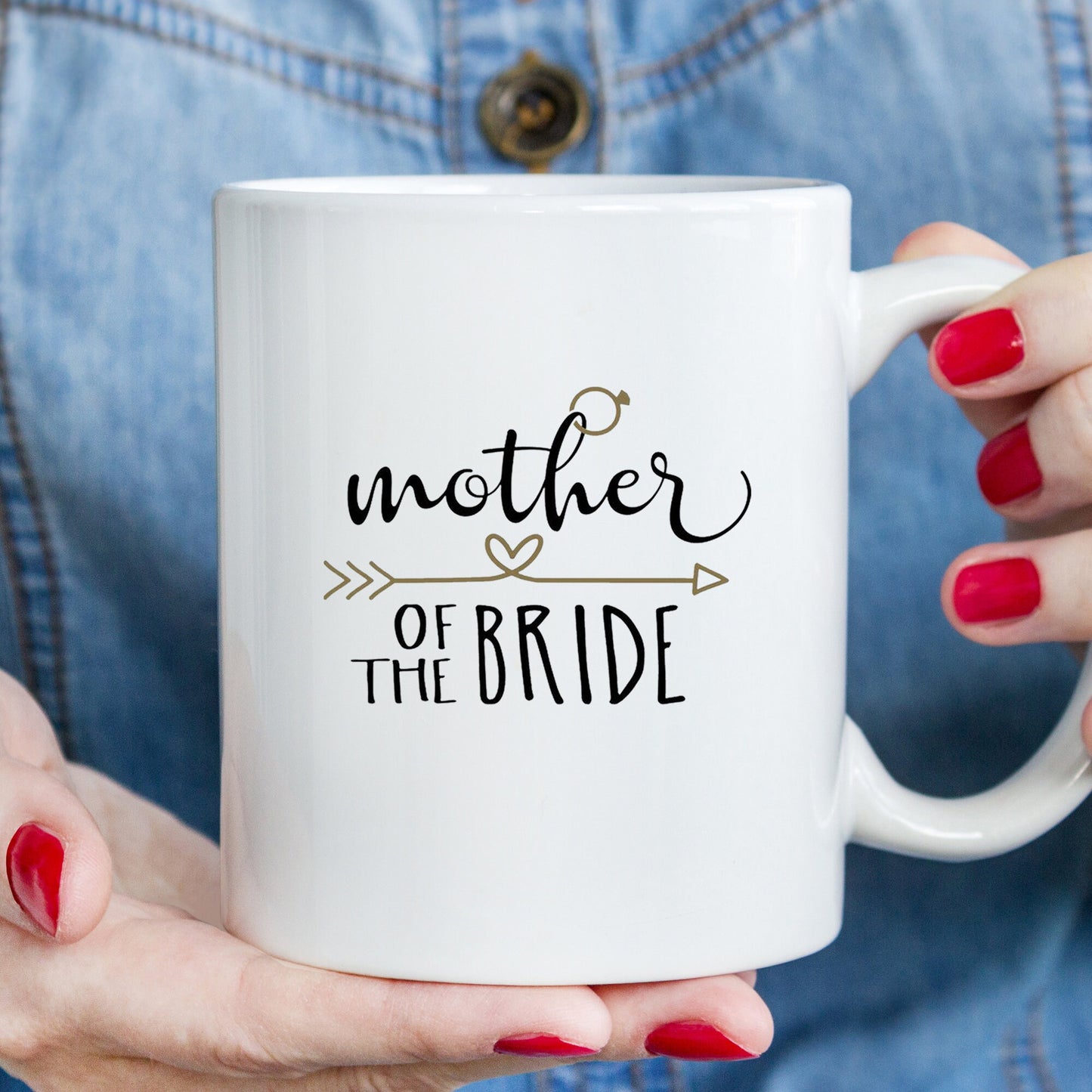 Mother Of The Bride Coffee Mug, Bride Coffee Cup, Coffee Lover Gift, Ceramic Coffee Mug, Wedding Gift, Novelty Coffee Mug, Unique Tea Cup