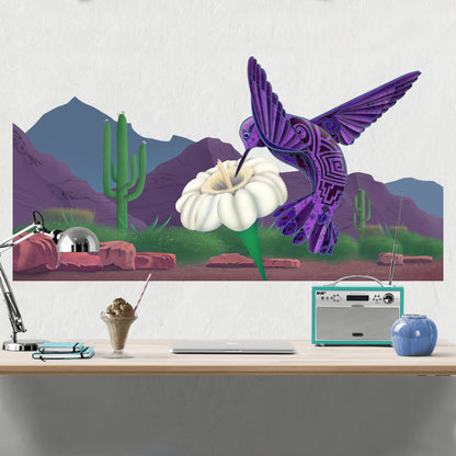 Hummingbird Wall Decal - Removable Vinyl Sticker for Bird Room Decor, Nursery Wall Art, Wildlife Mural, Vinyl Kids Room Decor