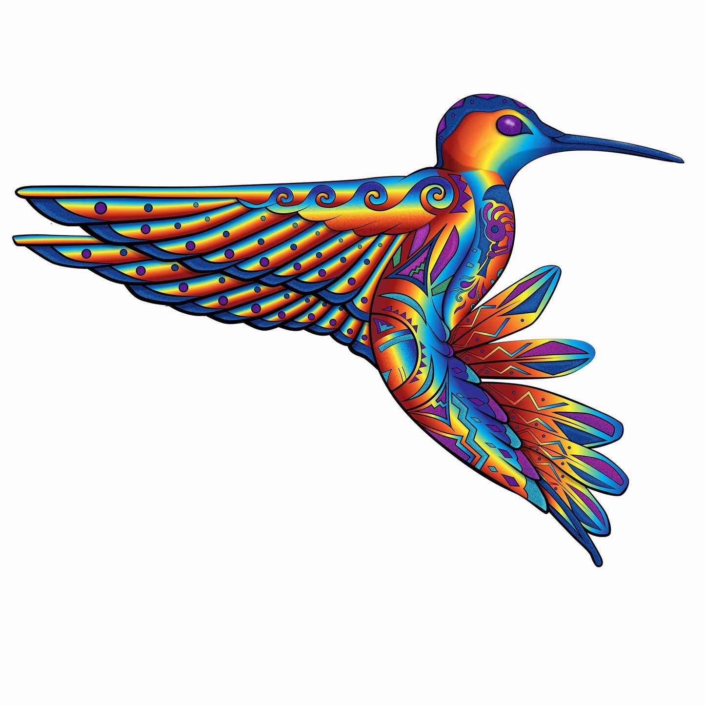 Stunning Rainbow Hummingbird Wall Decal - Peel-and-Stick Decor, Perfect for Homes & Spaces Seeking Nature's Vibrancy, Bird Stickers