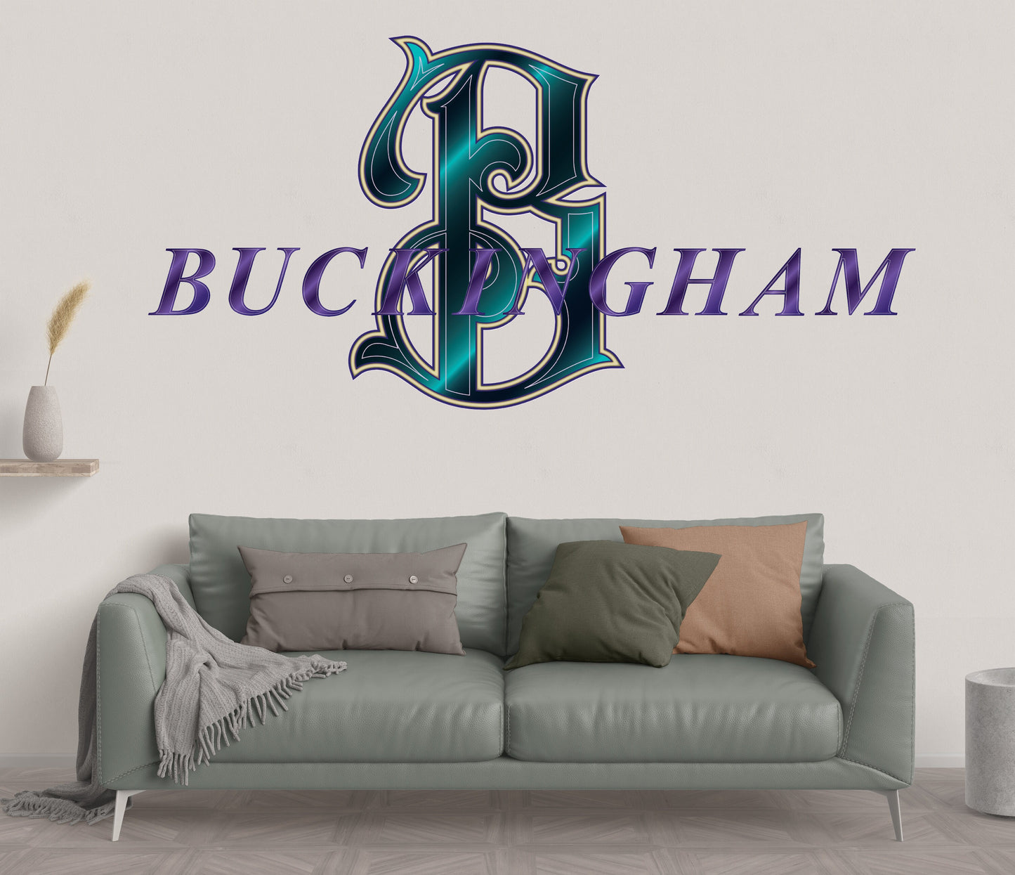 Custom Name and Initial Wall Decal - Durable & Waterproof Vinyl Wall Art Sticker for Kids' Room, Nursery, and Home Decor