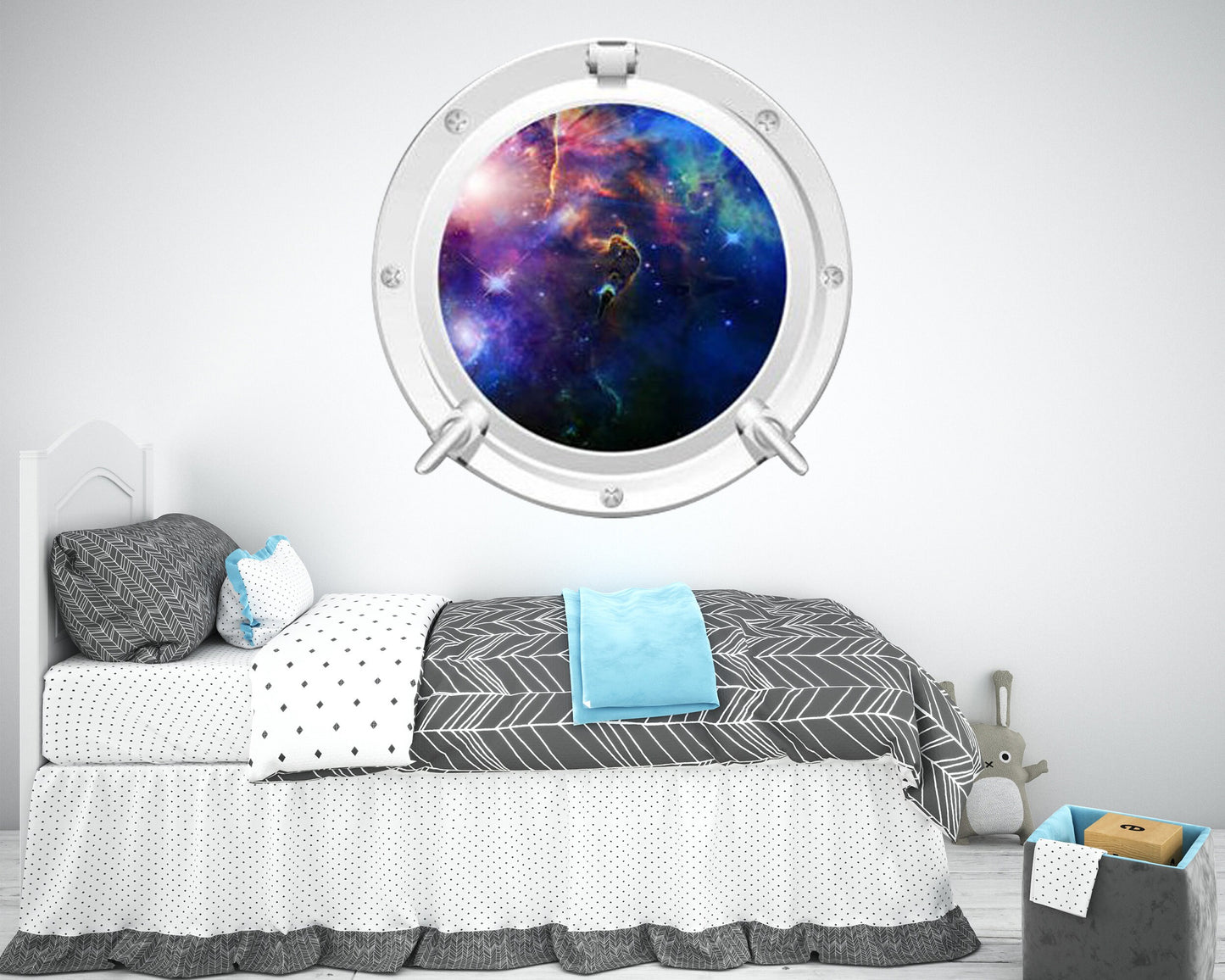 UNIVERSE WALL MURAL, Galaxy Illustration, Galaxy Wall Sticker, Space Wall Decor, Space Galaxy Mural, Out Space Wall Decal, Nursery Art