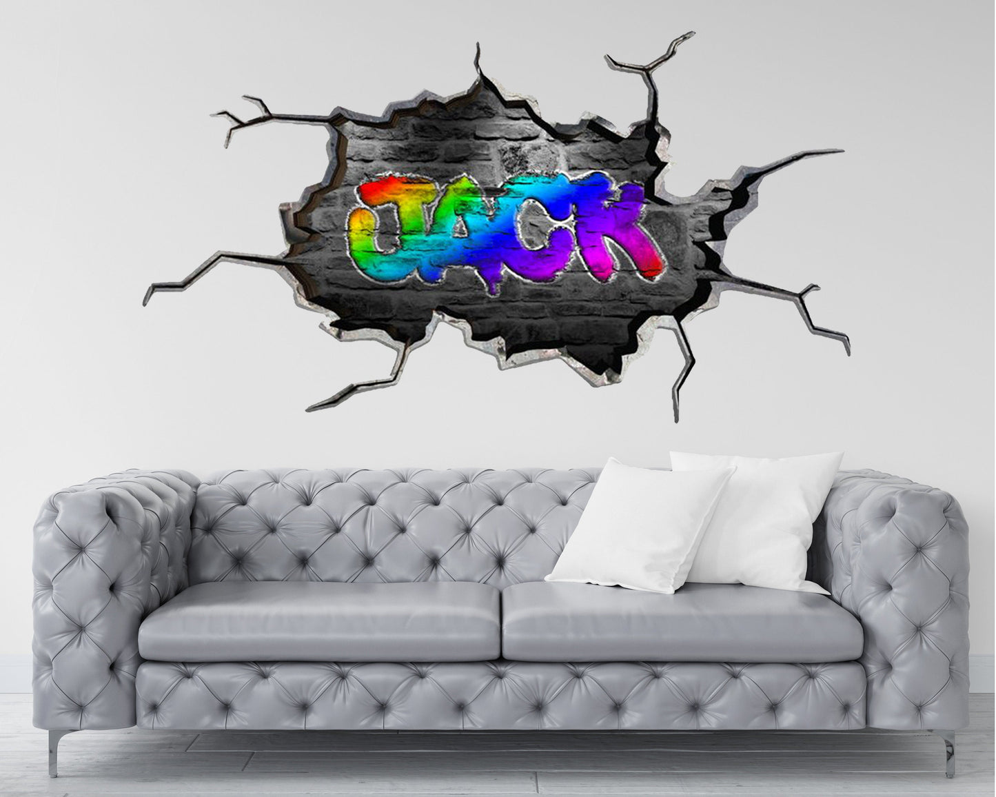 Personalized Graffiti Wall Art | Custom 3D Name Decal | Vinyl Art Decor Sticker | Removable Peel and Stick Room Decor | Wall Decal