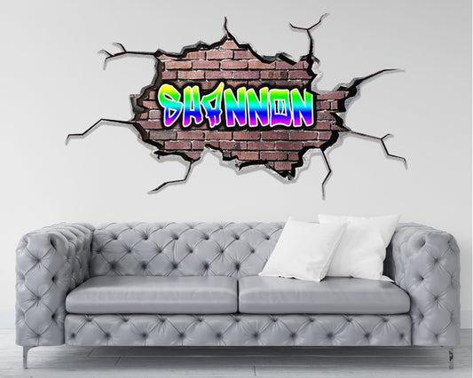 GRAFFITI WALL DECOR - Personalized Name Decal, My Sticky Art, Gift For Kids, Custom Name Wall Sticker, Unique Home Decor, Custom Art Gift