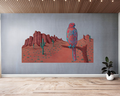 Hawk Wall Decal, Native American Art, Removable Vinyl Sticker, Peel and Stick Wall Mural, Kids Room Decor, Birds of Pray Designs