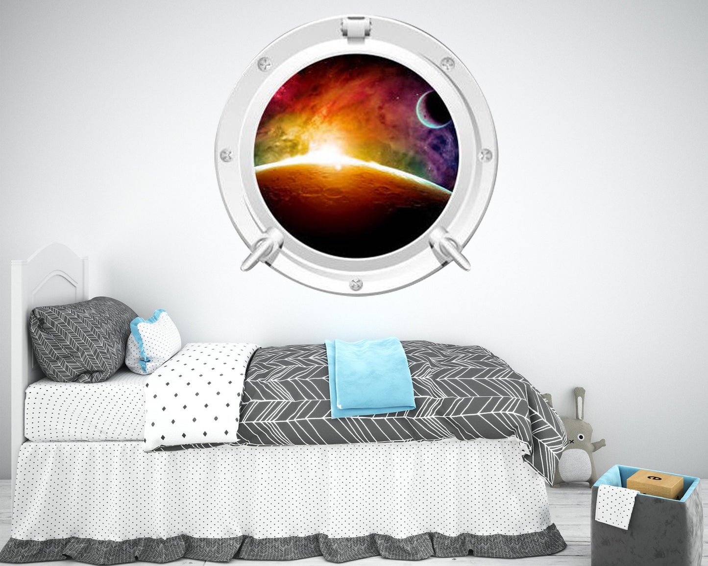 Stellar Mural Art, Celestial Room Decor, Outer Space Vinyl, Universe Portal Sticker, Astro View Design, Nebula Wall Accent, Space Wall Decal