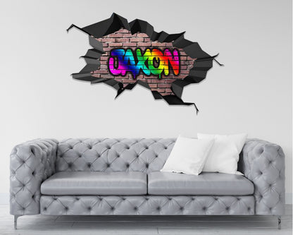 Custom Graffiti Wall Decor, Personalized Name Decal, Removable Art Sticker, Gift for Kids, Graffiti Wall Decal, Wall Sticker